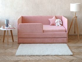 Диван-кровать Happy (коралловый) в Витиме - vitim.mebel-nsk.ru | фото