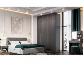 Гардеробная Эккервуд (графит) в Витиме - vitim.mebel-nsk.ru | фото