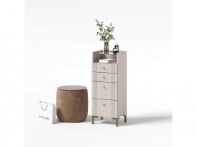Комод 4 ящика КМ2 Одетта (дуб эндгрей/меланж) в Витиме - vitim.mebel-nsk.ru | фото