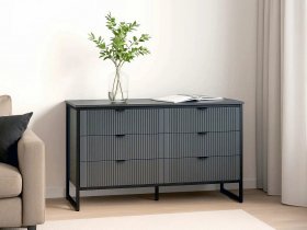 Комод 6 ящиков Нора (металл бруклин/графит) в Витиме - vitim.mebel-nsk.ru | фото