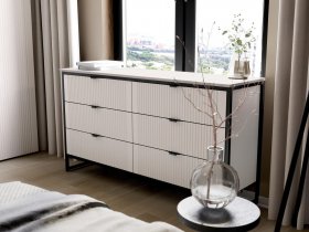 Комод 6 ящиков Нора (персидский жемчуг) в Витиме - vitim.mebel-nsk.ru | фото