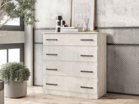 Комод Стандарт-6 NEW (дуб крафт белый) в Витиме - vitim.mebel-nsk.ru | фото