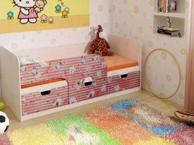 Кровать детская с ящиками 1,86 Минима Hello Kitty в Витиме - vitim.mebel-nsk.ru | фото