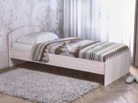 Кровать односпальная 80 с низкой спинкой (ясень шимо светлый) в Витиме - vitim.mebel-nsk.ru | фото