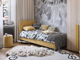 Кровать односпальная Лео 0,9 м в Витиме - vitim.mebel-nsk.ru | фото