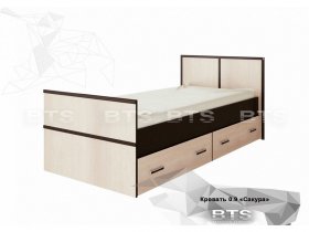 Кровать односпальная с ящиками 0,9м Сакура (BTS) в Витиме - vitim.mebel-nsk.ru | фото