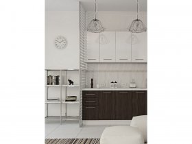 Кухонный гарнитур МДФ Выгодно и точка 1,5 м (белый глянец/ироко) в Витиме - vitim.mebel-nsk.ru | фото