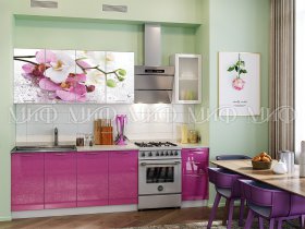 Кухонный гарнитур Орхидея (сиреневый) в Витиме - vitim.mebel-nsk.ru | фото