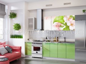 Кухонный гарнитур Яблоневый цвет в Витиме - vitim.mebel-nsk.ru | фото