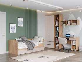 Модульная детская Сицилия (дуб альпийский/тефия) в Витиме - vitim.mebel-nsk.ru | фото