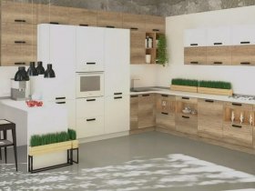 Модульная кухня Фиджи 2,3м (крафт) в Витиме - vitim.mebel-nsk.ru | фото