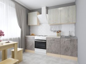 Модульная кухня Йота (пикард/цемент) в Витиме - vitim.mebel-nsk.ru | фото