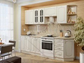 Модульная кухня Классика-1 (дуб молочный) в Витиме - vitim.mebel-nsk.ru | фото
