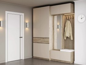 Модульная прихожая Бостон (дуб крафт серый/кашемир) в Витиме - vitim.mebel-nsk.ru | фото
