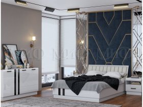 Модульная спальня Магнолия  (белый глянец) в Витиме - vitim.mebel-nsk.ru | фото