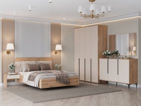 Модульная спальня Сицилия (дуб альпийский/тефия) в Витиме - vitim.mebel-nsk.ru | фото