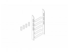 Пакет №10 Прямая лестница и опоры для двухъярусной кровати Соня в Витиме - vitim.mebel-nsk.ru | фото