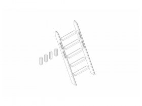 Пакет №11 Наклонная лестница и опоры для двухъярусной кровати Соня в Витиме - vitim.mebel-nsk.ru | фото