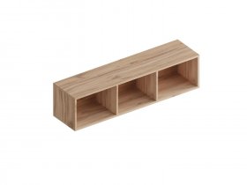 Полка настенная открытая Сицилия (дуб альпийский/тефия) в Витиме - vitim.mebel-nsk.ru | фото