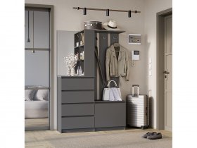 Прихожая Симпл ПР-04 (графит) в Витиме - vitim.mebel-nsk.ru | фото