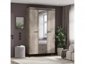 Шкаф 3-х створчатый ШК-08 Кассандра (дуб смоки/MF14) в Витиме - vitim.mebel-nsk.ru | фото
