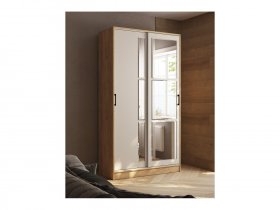 Шкаф-купе 1,2м «Стиль-2» (дуб крафт золотой/кашемир) в Витиме - vitim.mebel-nsk.ru | фото