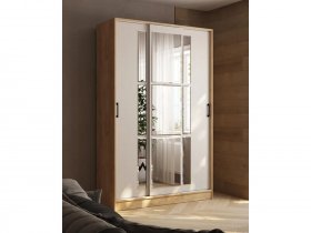Шкаф-купе 1,4м «Стиль-2» (дуб крафт золотой/кашемир) в Витиме - vitim.mebel-nsk.ru | фото