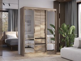 Шкаф-купе ШКК-06 Энигма (венге/дуб каньон) в Витиме - vitim.mebel-nsk.ru | фото