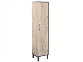 Шкаф-пенал Шк031.0 Гермес лофт (дуб крафт серый) в Витиме - vitim.mebel-nsk.ru | фото