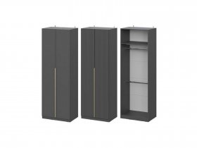 Шкаф ШК-75 Эккервуд (графит) в Витиме - vitim.mebel-nsk.ru | фото