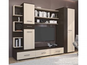 Стенка Верона (дуб венге/дуб молочный) в Витиме - vitim.mebel-nsk.ru | фото