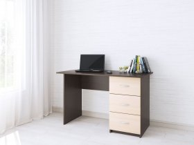 Стол письменный Сити-1 (венге/дуб молочный) в Витиме - vitim.mebel-nsk.ru | фото