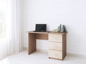 Стол письменный Сити-1 (ясень шимо темный/дуб сонома) в Витиме - vitim.mebel-nsk.ru | фото