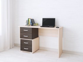 Стол письменный Сити-2 (венге/дуб молочный) в Витиме - vitim.mebel-nsk.ru | фото