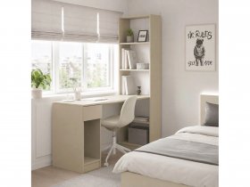 Стол письменный угловой «Лайт» 10.01 (сатин) в Витиме - vitim.mebel-nsk.ru | фото