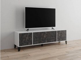 Тумба под ТВ Парус-10 (белый/мальта грей) в Витиме - vitim.mebel-nsk.ru | фото