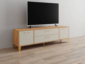 Тумба под ТВ Парус-13 (дуб крафт золотой/кашемир) в Витиме - vitim.mebel-nsk.ru | фото