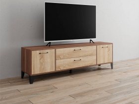 Тумба под ТВ Парус-13 (ясень шимо темный/дуб сонома) в Витиме - vitim.mebel-nsk.ru | фото