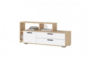 Тумба под ТВ ТВ-01 Санса (дуб сонома/белый) в Витиме - vitim.mebel-nsk.ru | фото