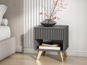 Тумба прикроватная Эккервуд (графит) в Витиме - vitim.mebel-nsk.ru | фото